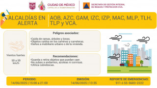 SE ACTIVA ALERTA AMARILLA POR PRONÓSTICO DE VIENTOS FUERTES